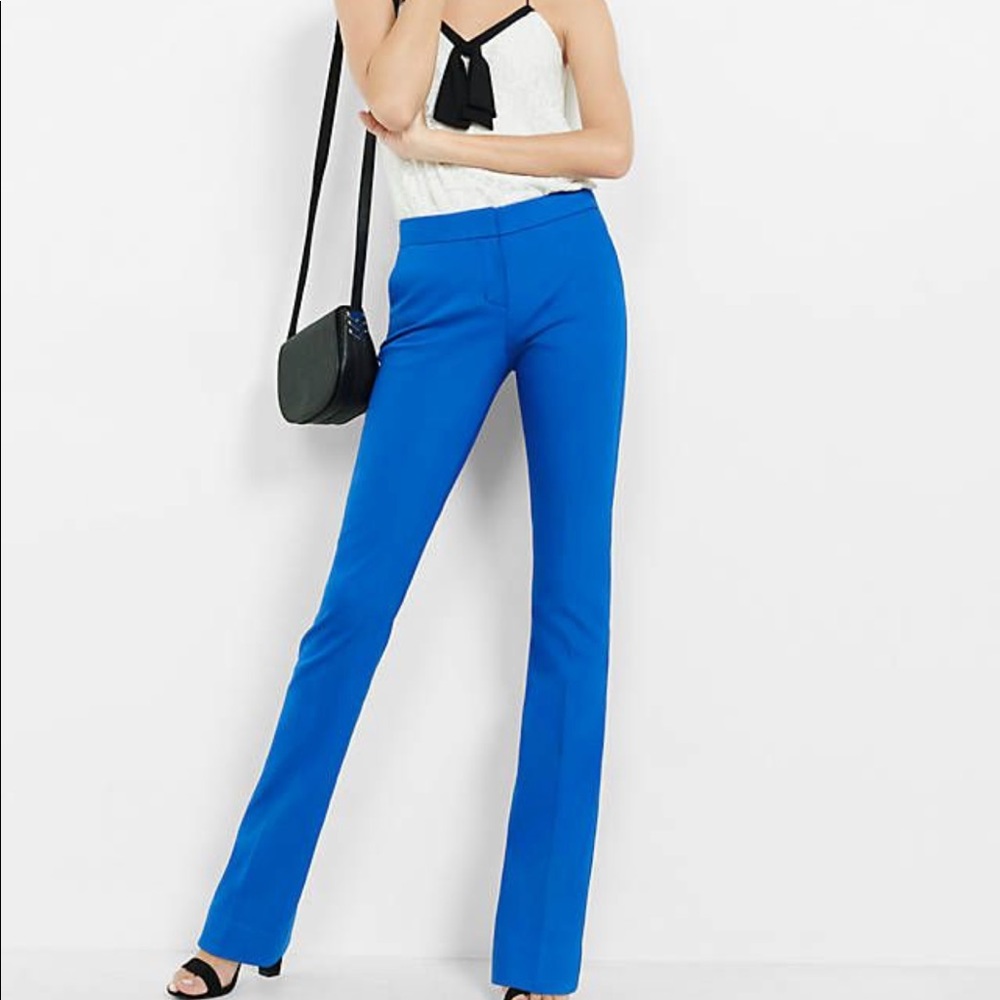 Express blue flared dress pant
